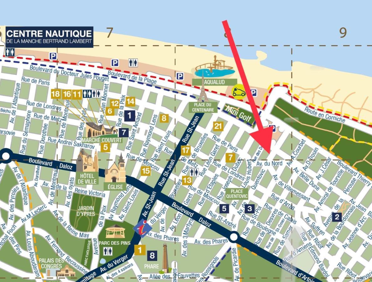 Le Touquet - Superbe Appartement 3 Chambres - Proche Mer & Centre - Wifi מראה חיצוני תמונה